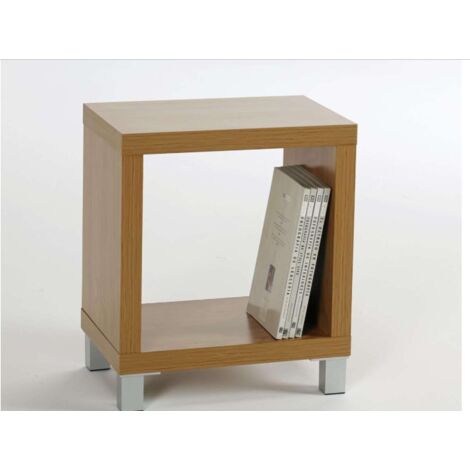 Mesita auxiliar kubox 1x1 acabado maple, 48 cm (alto) 41cm (ancho) 29 cm(fondo)