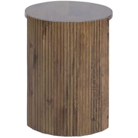 Mesita Auxiliar Mango 42X42X54 Natural Marron