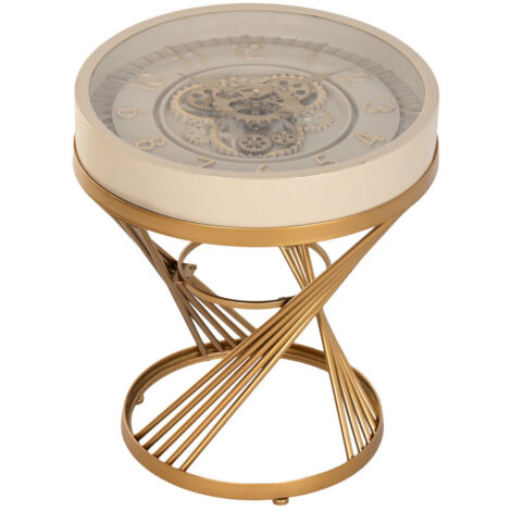 Mesita Auxiliar Metal 50X50X51 Reloj Movimiento
