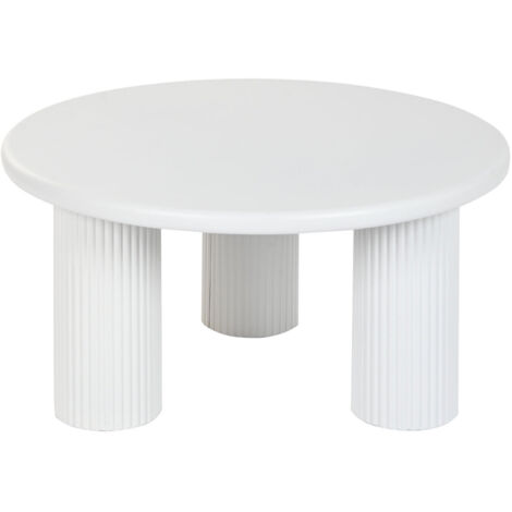Mesita Auxiliar Metal 75X75X40 Blanco