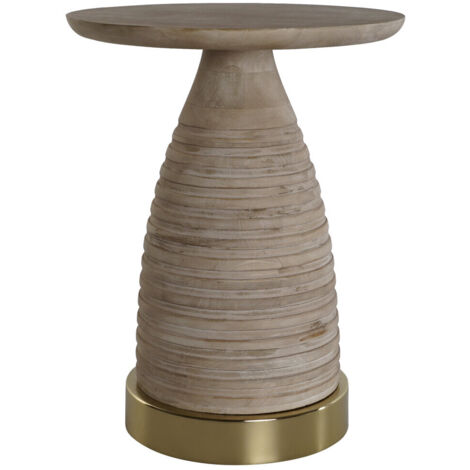 Mesita Auxiliar Metal Madera 41X41X53