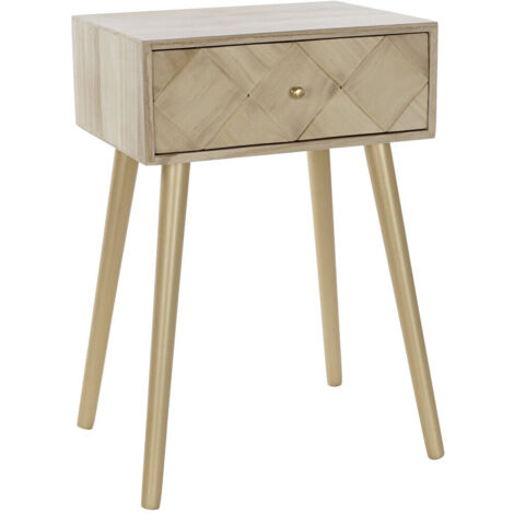 Mesita Auxiliar Paulownia Pino 45X34X67 Natural