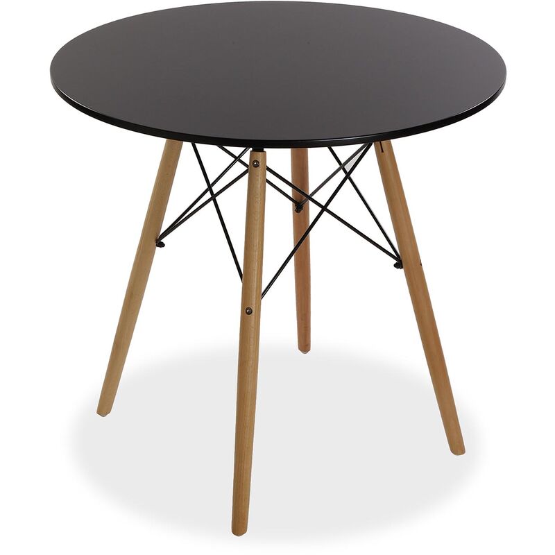 

Versa Priya Mesa de comedor para Cocina o Terraza, 73x80x80cm - Negro