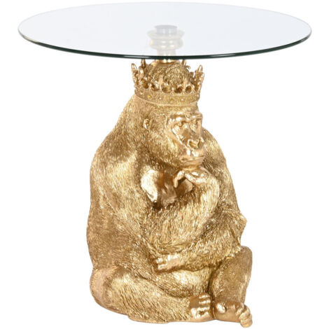 Mesita Auxiliar Resina Cristal 60X60X59 Gorila