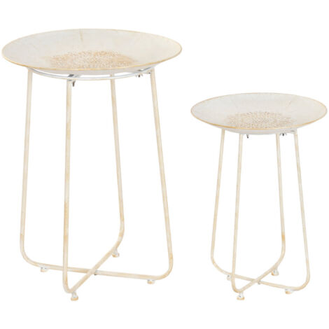 Mesita Auxiliar Set 2 Metal 48X48X66 Mandala