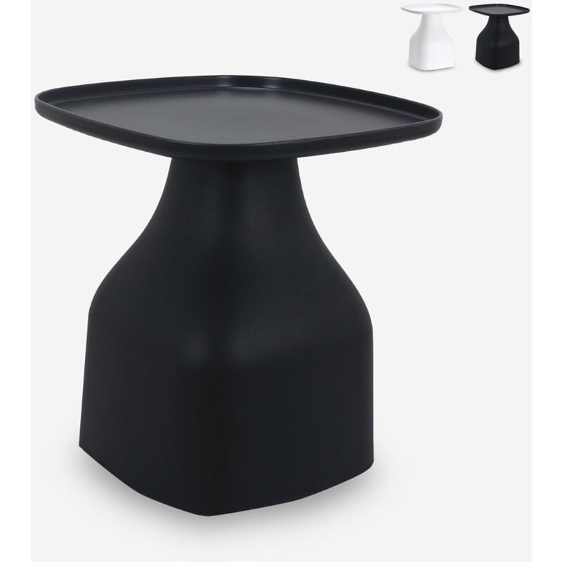 

Mesa baja de diseño moderno 48 x 48 cm plástico Bell XL | Color: Negro