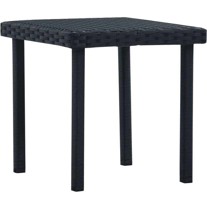 

Mesita de centro de jardín ratán sintético negro 40x40x40 cm - Negro