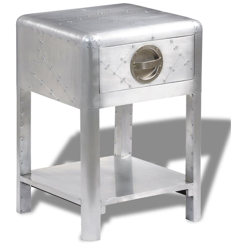 

Mesita de estilo aviador con 1 cajon vintage