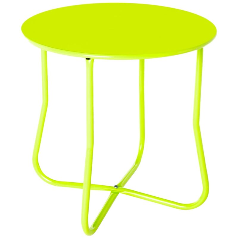 

Mesita de jardín Luna auxiliar de acero verde pistacho de Ø45x45 cm
