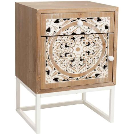 Mesita de madera blanca 45x35x60