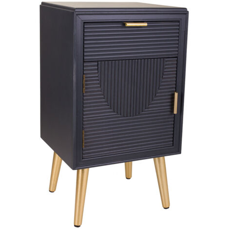 Mesita de madera gris oscuro 39.5x36x70.5
