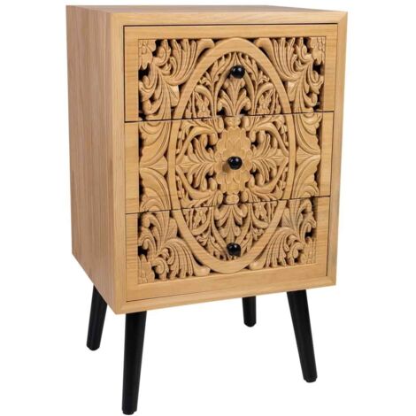 Mesita de madera marrón 42x36.5x71