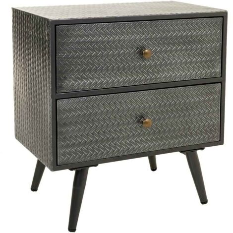 Mesita de metal gris 50x30x56