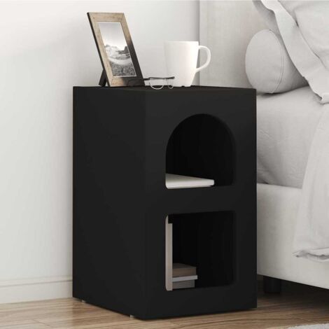 Mesita de Noche 2 pcs Negro 29,5 x 33,5 x 50 cm