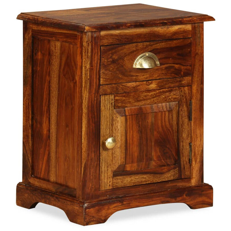 

Mesita de noche 40x30x50 cm madera maciza de sheesham