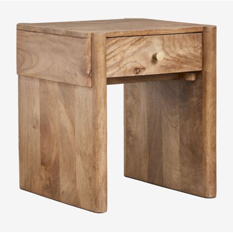 Mesita de noche 45x45 cm en madera de mango Antonela SKLUM       