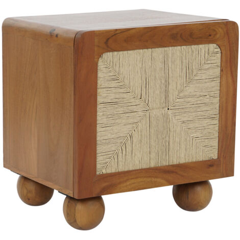 Mesita De Noche Acacia Ratan 50X40X50 Trenzado