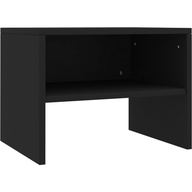 

vidaXL Mesita de Noche Aglomerado 40x30x30 cm Negro - Negro