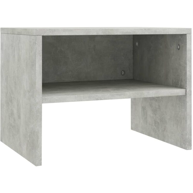 

vidaXL Mesita de Noche Aglomerado 40x30x30 cm Gris Cemento - Gris