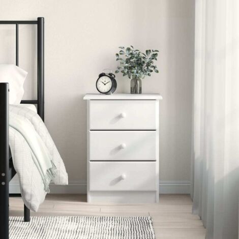 Mesita de noche ALTA madera maciza de pino  41x35x55,5 cm