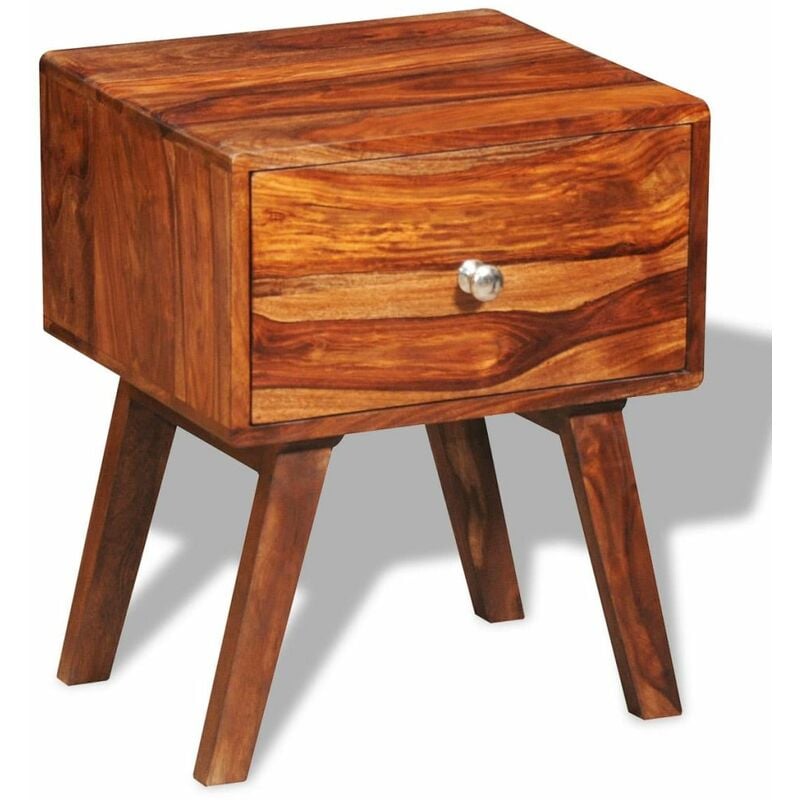 

Mesita de noche con 1 cajon de madera maciza sheesham 55 cm