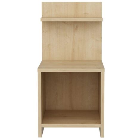 Mesita de noche con 1 nicho decorado en madera de roble H37,4 cm - ULLMAN