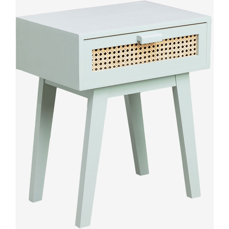 

Mesita de Noche con Cajón en Madera Ralik Colors Design Celadón - Sklum