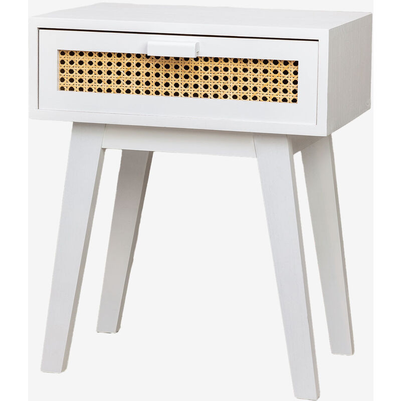 

Mesita de Noche con Cajón en Madera Ralik Colors Design Blanco - Sklum