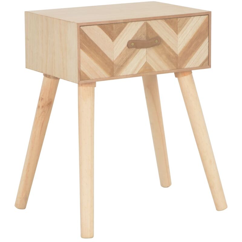 

Mesita de noche con cajón de madera maciza 44x30x58 cm