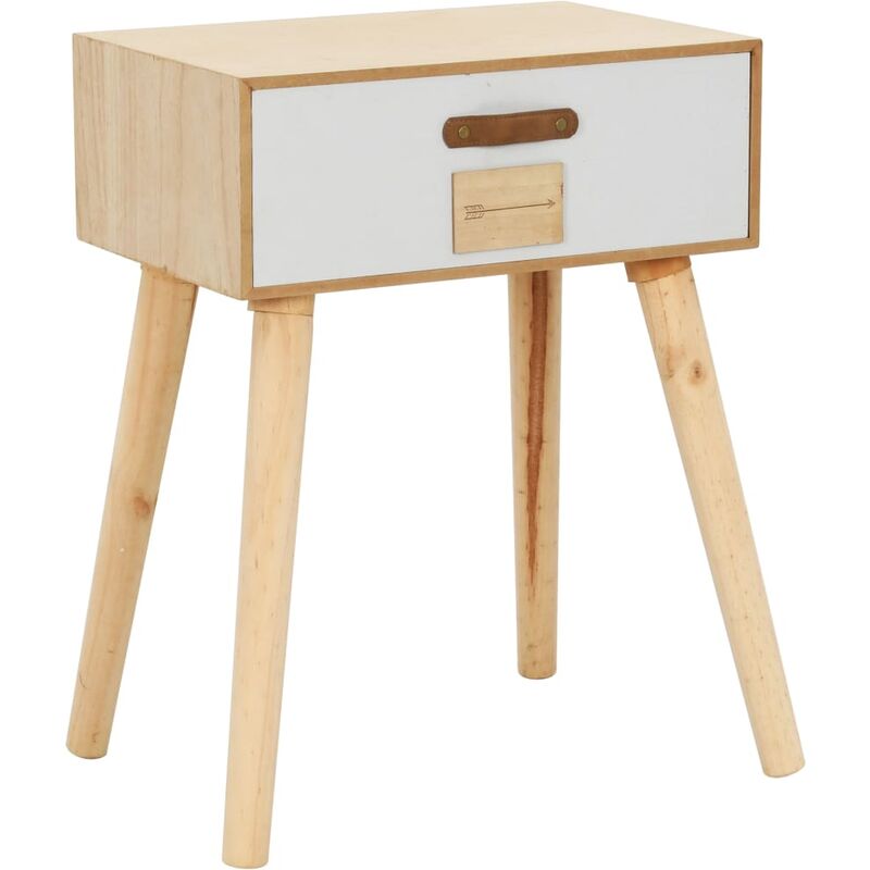 

Mesita de noche con cajon madera pino maciza 44x30x58,5 cm