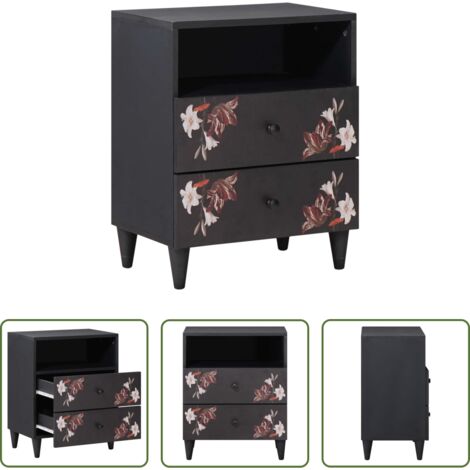 Mesita de noche con cajón -  Mesita de Noche con cajón Multicolor 50 x 33 x 60 cm
