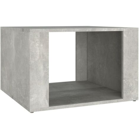 Mesita de noche con compartimento abierto 57 x 55 x 36 cm madera contrachapada gris DEC034054