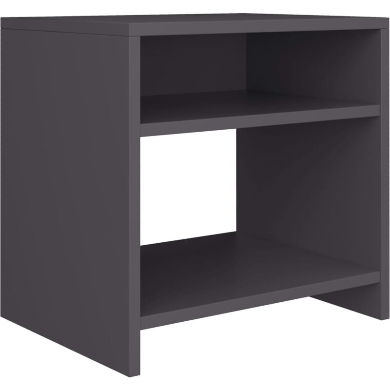 

vidaXL Mesita de Noche Aglomerado 40x30x40 cm Gris - Gris