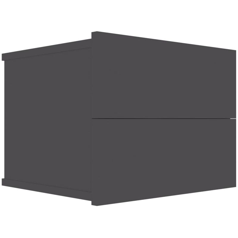 

vidaXL Mesita de Noche Aglomerado 40x30x30 cm Gris - Gris