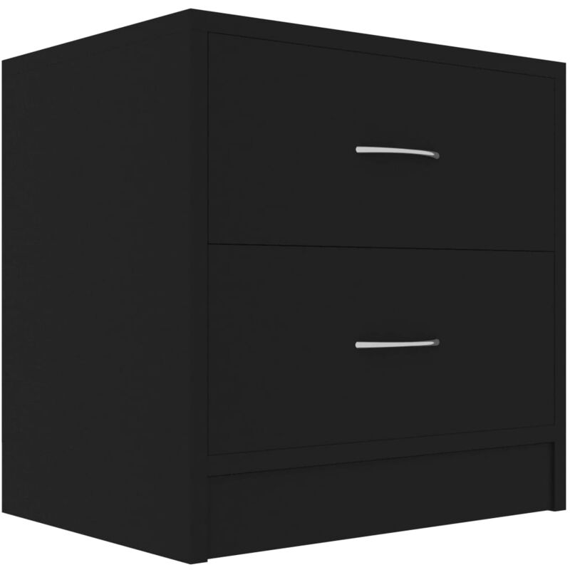 

vidaXL Mesita de Noche Aglomerado 40x30x40 cm Negro - Negro