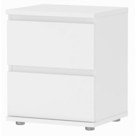 Mesita de noche de dormitorio blanco cm 40 x 34 x 48 h