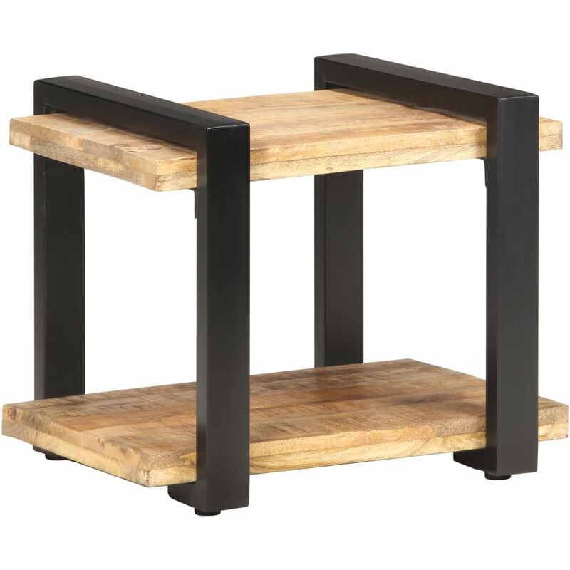 

Mesita de noche de madera de mango rugosa 50x40x40 cm