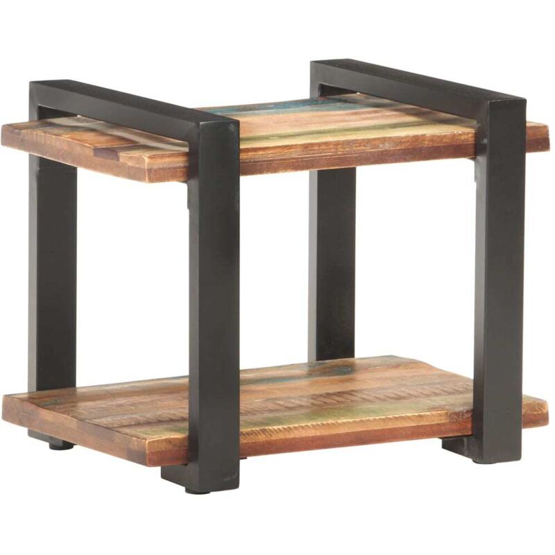 

vidaXL Mesita de noche de madera 50x40x40 cm maciza reciclada - Marrón