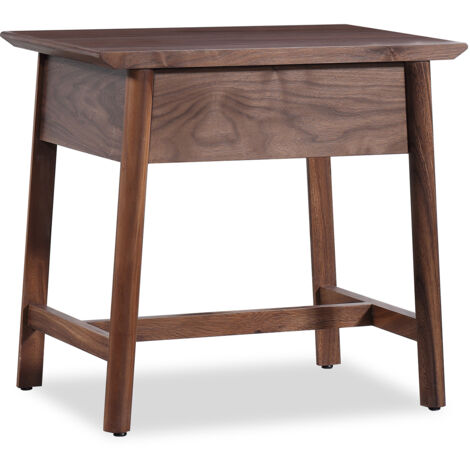 Mesita de Noche de Madera de Nogal Inari Pärumm 60x40x55 cm con 1 Cajón