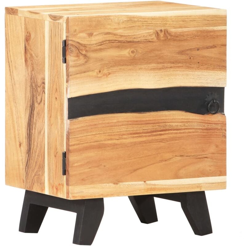 

Mesita de noche de madera maciza de acacia 40x30x51 cm - Marrón