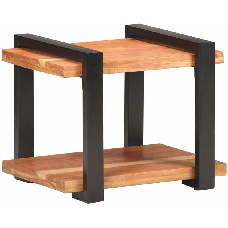 

Mesita de noche de madera maciza de acacia 50x40x40 cm
