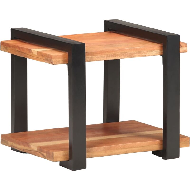 

Mesita de noche de madera maciza de acacia 50x40x40 cm