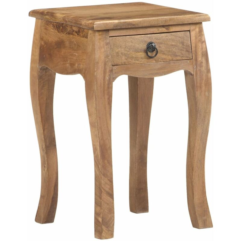 

Mesita de noche de madera maciza de mango 28x28x46 cm
