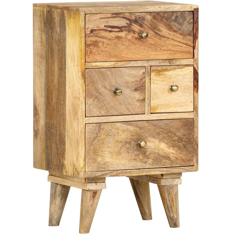 

vidaXL Mesita de noche de madera maciza de mango 36x30x60 cm - Marrón