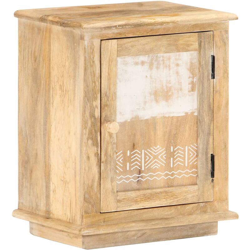 

Happyshopping - Mesita de noche de madera maciza de mango 40x30x46 cm