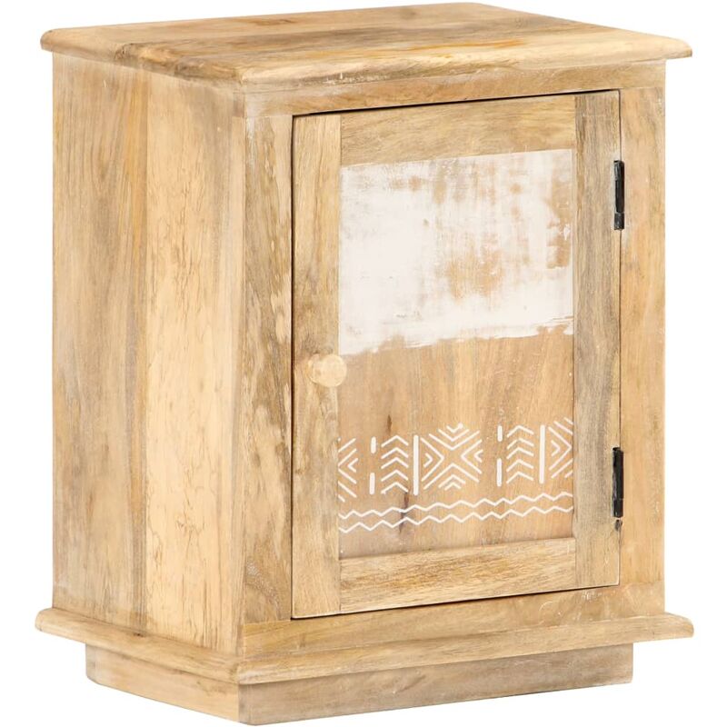 

Mesita de noche de madera maciza de mango 40x30x46 cm