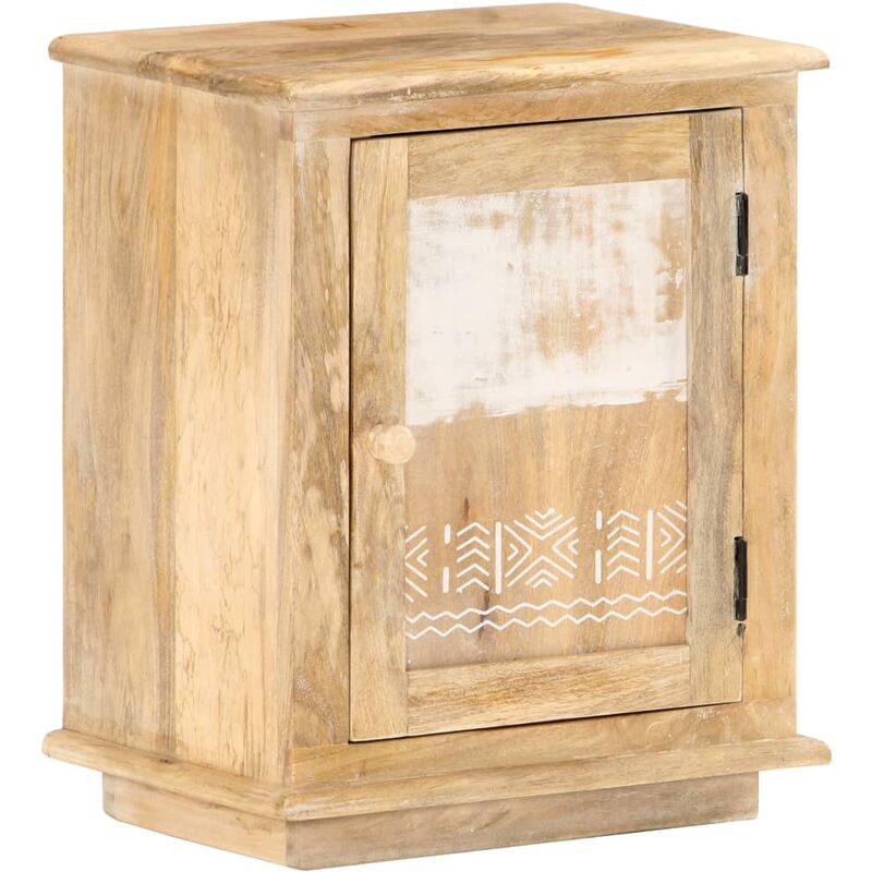 

vidaXL Mesita de noche de madera maciza de mango 40x30x46 cm - Marrón