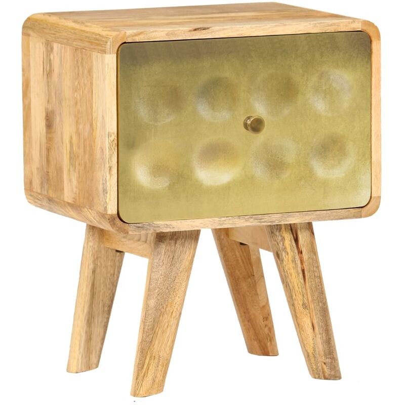 

Mesita de noche de madera maciza de mango 40x30x49 cm