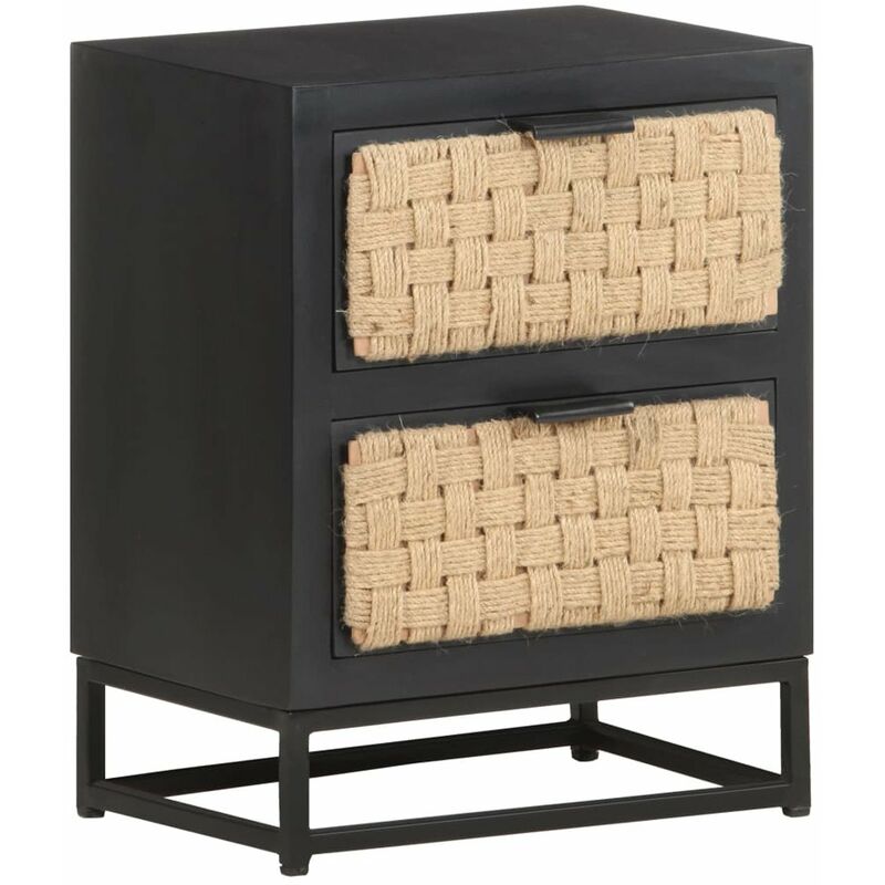 

Mesita de noche de madera maciza de mango 40x30x50 cm