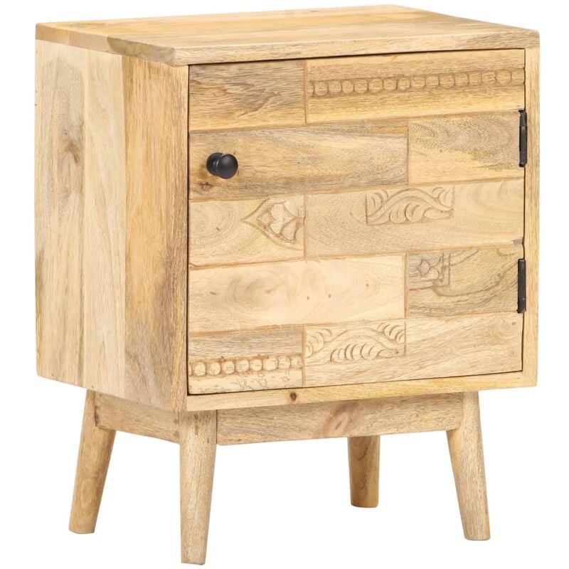 

Mesita de noche de madera maciza de mango 40x30x50 cm